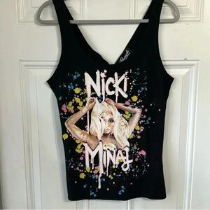 Nicki Minaj Graphic Black Tank Top Women’s Size L